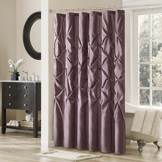 Faux Silk Shower Curtain - Plum MP70-440