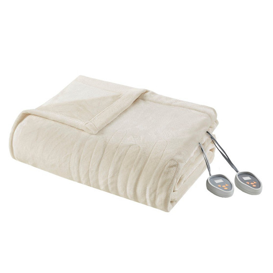 100% Polyester Solid Microlight To Solid Microlight Heated Blanket - Full BR54-0522