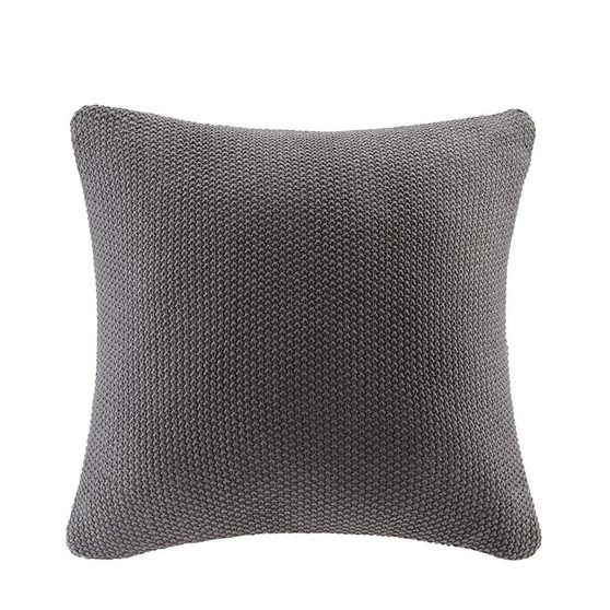 100% Acrylic Knitted Pillow Cover - Charcoal II30-738