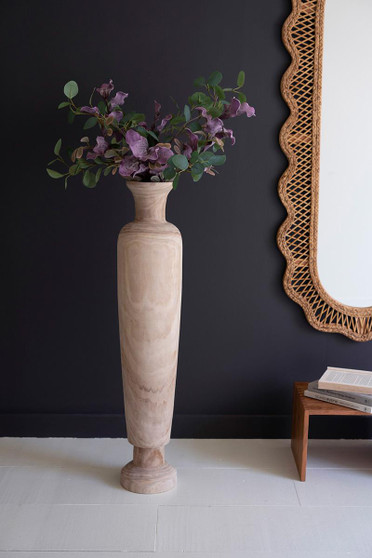 Large Carved Wooden Vase (CMH1101)