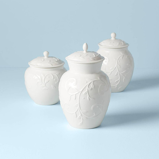 Opal Innocence Carved Dinnerware Canisters (Set Of 3) (826014)
