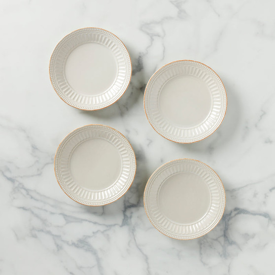 French Perle Grove White Dinnerware Dessrt Plates (Set Of 4) (895720)