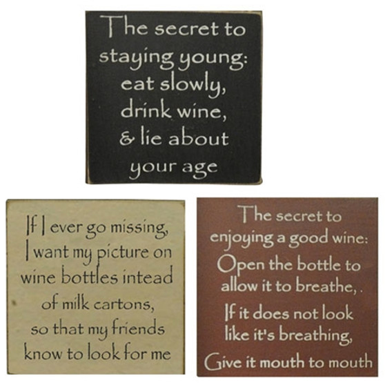 Young Square Sign - 4" - 3 Assorted (Pack Of 3) G32518