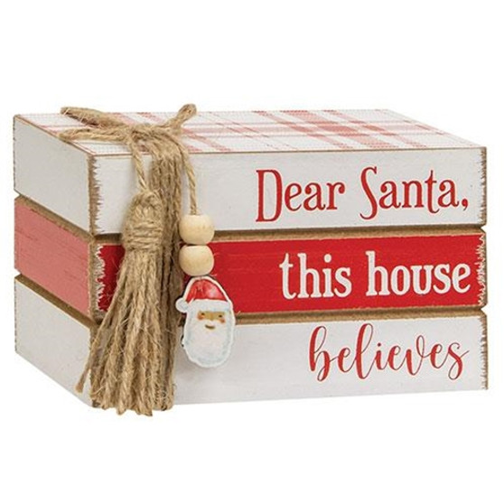 This House Believes Mini Wooden Book Stack G37167