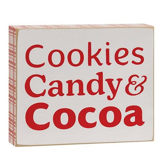Cookies Candy & Cocoa Box Sign G37234