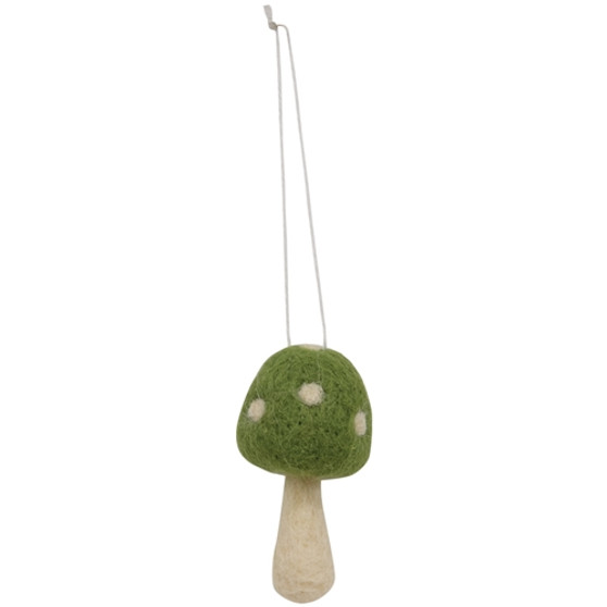 Green Felted Mushroom Ornament GADC5308
