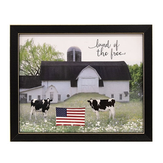 Land Of The Free Cows Framed Print 10X8 GCLD3165810