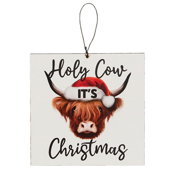 Holy Cow It's Christmas Square Ornament GFPP00252