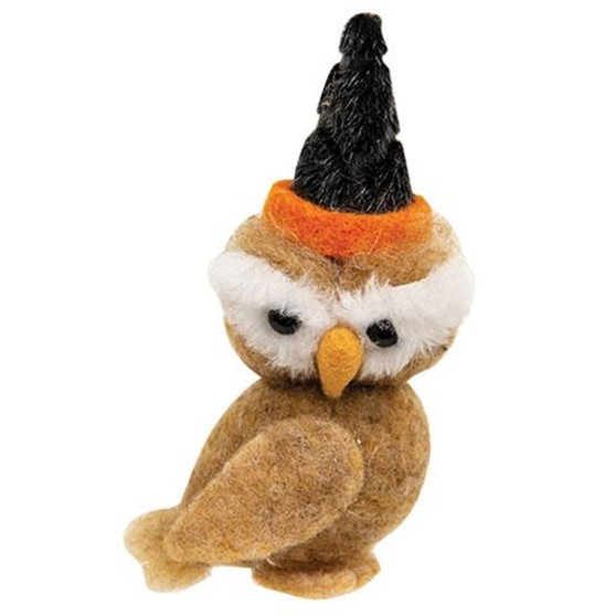 Felted Halloween Party Owl Ornament GHBY4062