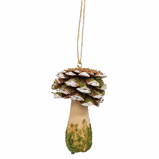 Pinecone Mushroom Wooden Ornament GSYA5141