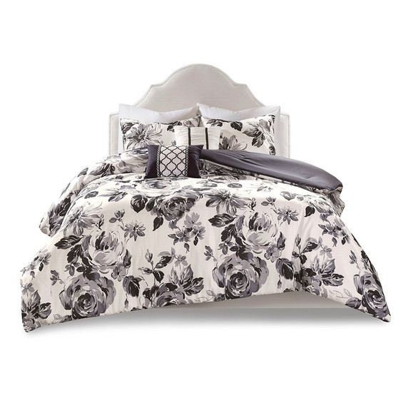 100% Polyester 5Pcs Printed Comforter Set - Full/Queen ID10-1591