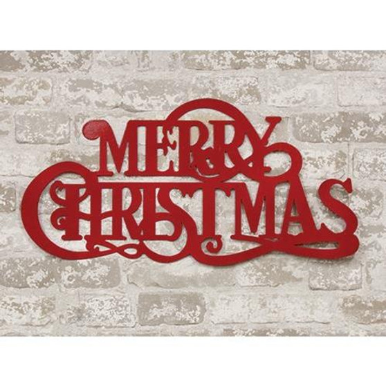 Red Merry Christmas Sign 24"