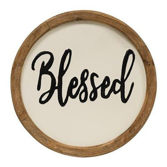 *Blessed Round Sign 12" GMJ8401 By CWI Gifts