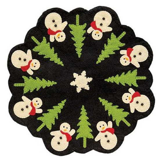 Snowman And Christmas Tree Felt Mat GCS37652 By CWI Gifts