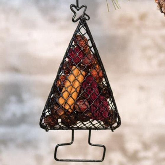 Wire Tree Ornament W/Cinnamon Potpourri