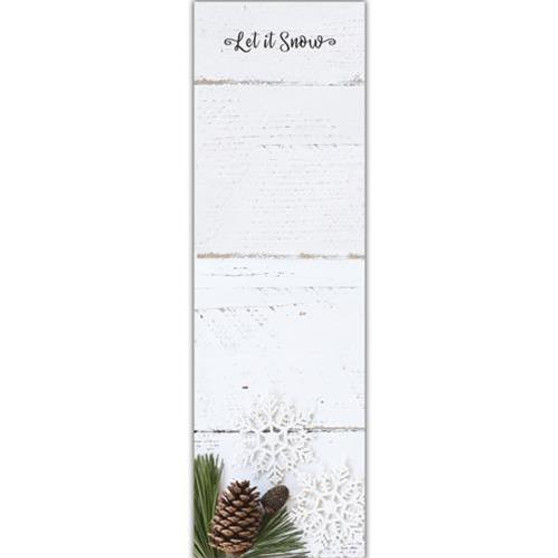 Let It Snow Pinecone Long Notepad G50024 By CWI Gifts