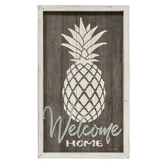 Welcome Home Wall Art With Pineapple Design
