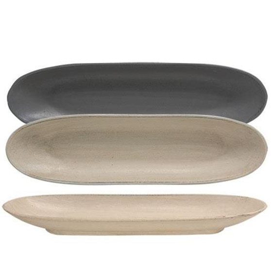 Stoneware Oval Tray 3 Asstd (Pack Of 3).