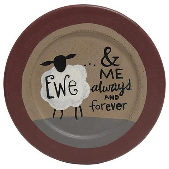 *Love Ewe Plate 2 Asstd (Pack Of 2) G34405 By CWI Gifts
