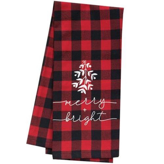 Red Buffalo Check Merry And Bright Towel