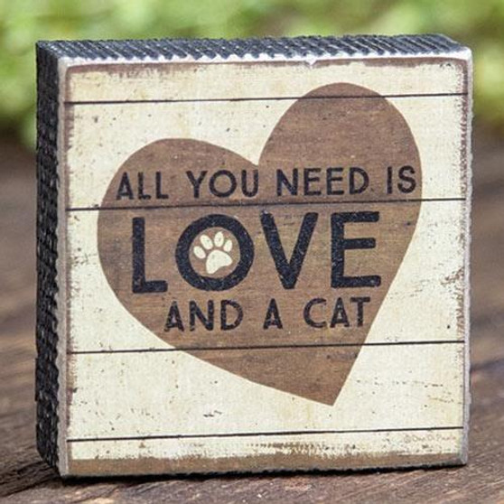 Love And A Cat Box Sign