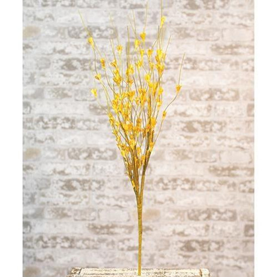 *Wispy Yellow Buds Flower Bush 21" FISB73005 By CWI Gifts