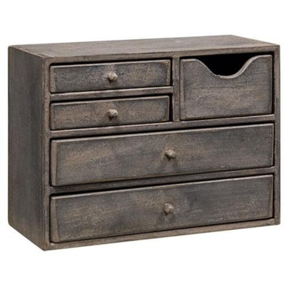 Grey Cabinet With 5 Drawers