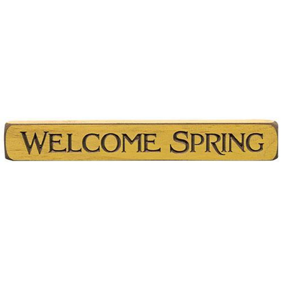 Welcome Spring Engraved Block 12" (5 Pack)