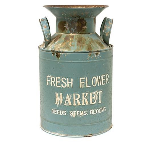 *Vintage Fresh Flower Market Milk Can G60217 By CWI Gifts