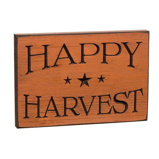 Happy Harvest Engraved Sign
