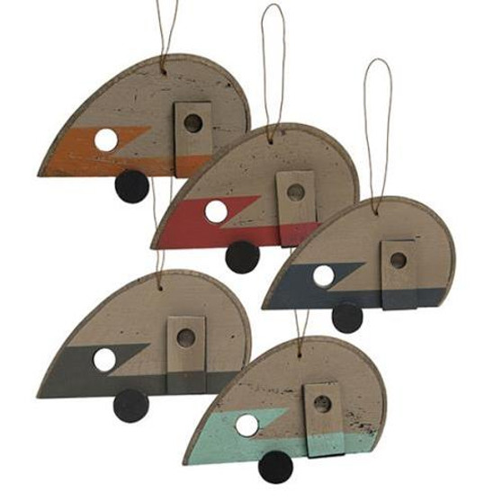 Camper Ornaments Asstd (Pack Of 5)