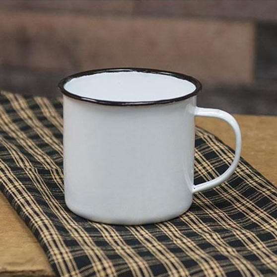 Black Rim Enamel Soup Mug (5 Pack)