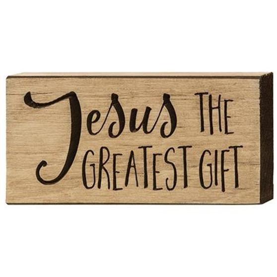 Jesus The Greatest Gift Engraved Block (5 Pack)
