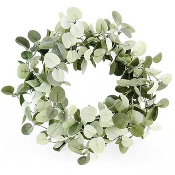 Silver Drop Eucalyptus Wreath FYL1021 By CWI Gifts