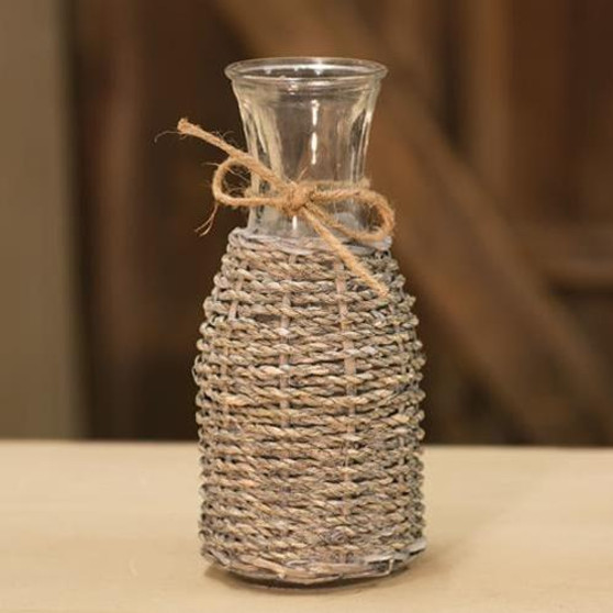 Seagrass Glass Bottle - 8"