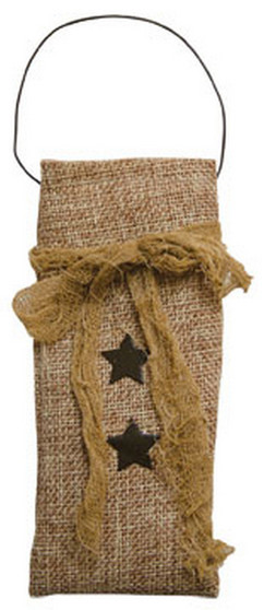 Star Burlap Bag 6" GM6137 By CWI Gifts