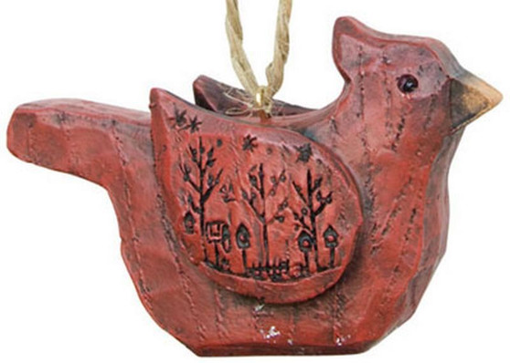 Carved Cardinal Ornament (5 Pack)