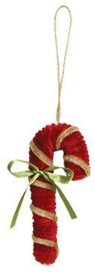 Chenille Candy Cane Ornament (5 Pack)