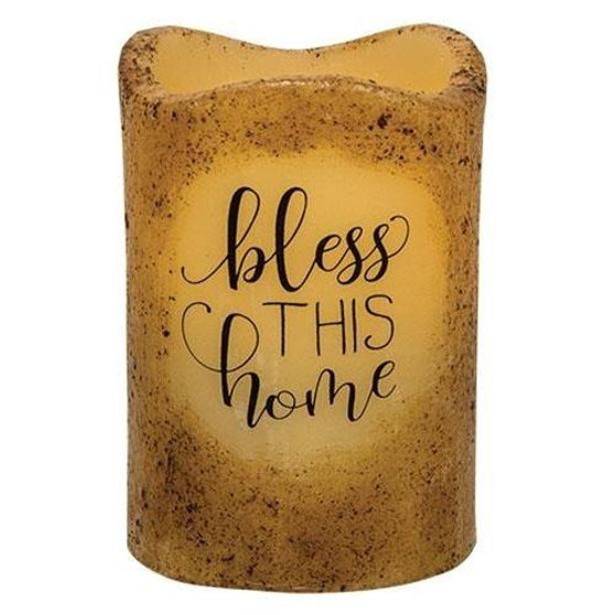 Bless This Home Timer Pillar G84627 By CWI Gifts