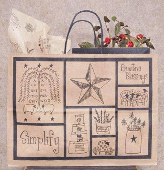 Primitive Blessings Gift Bag, Large (5 Pack)