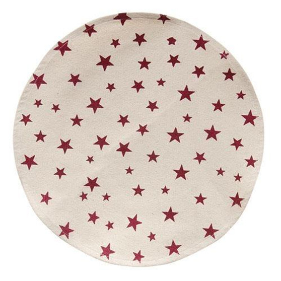 Round Mat With Red Stars (5 Pack)