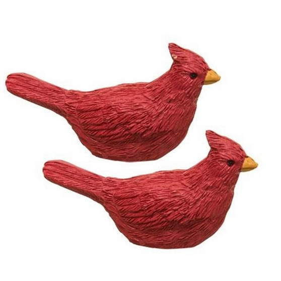 Resin Cardinals Set Of 2 (5 Pack)