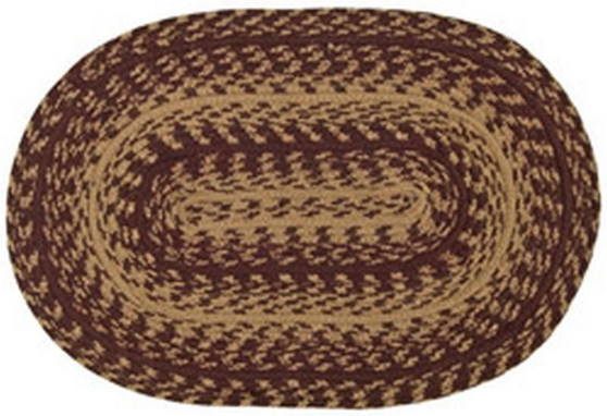 Burgundy/Tan Braided Placemat G01162 By CWI Gifts