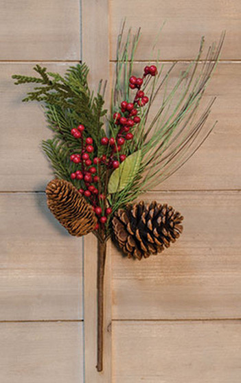 Berry Pinecone Pick 18" FXBR35821 By CWI Gifts