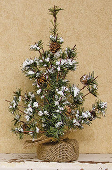 Snowy Brush Pine Tree - 12"