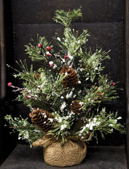 Snowy Brush Pine Tree FISB23835 By CWI Gifts