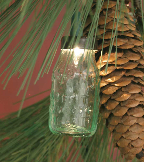 Glass Mini Mason Jar Ornament (Pack Of 6)