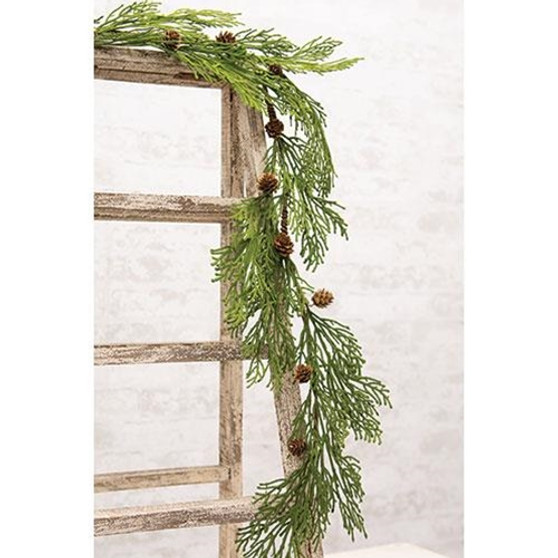 Mossy Cedar Pine Garland 4Ft FISB78077 By CWI Gifts