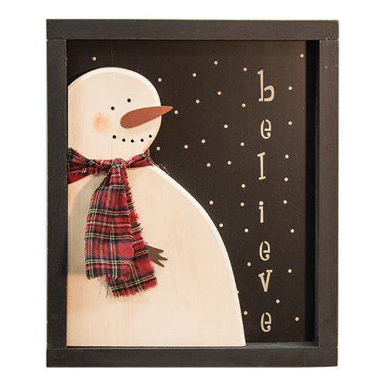 *Believe Snowman Window Box G33581