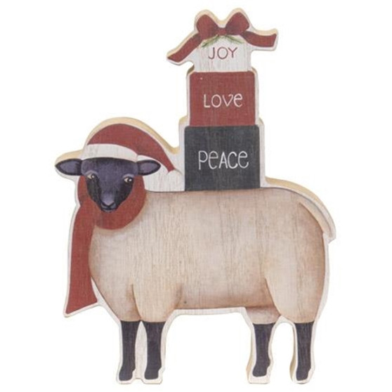 *Chunky Christmas Sheep Sitter G35180 By CWI Gifts